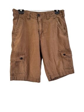 urban pipeline Brown Cargo Shorts with Multiple Pockets